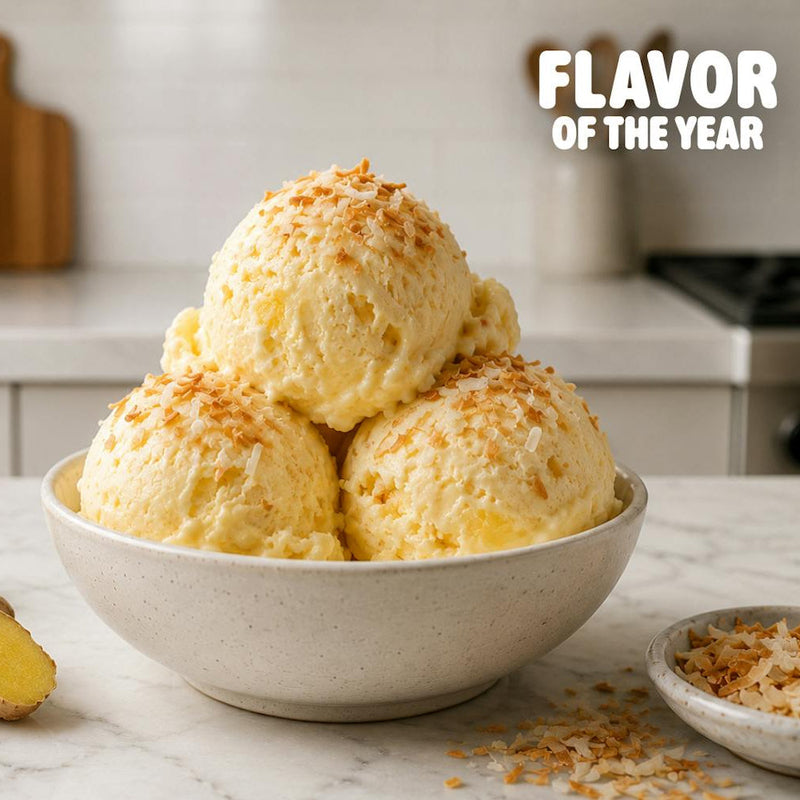 Pineapple Ginger Toasted Coconut Ice Cream