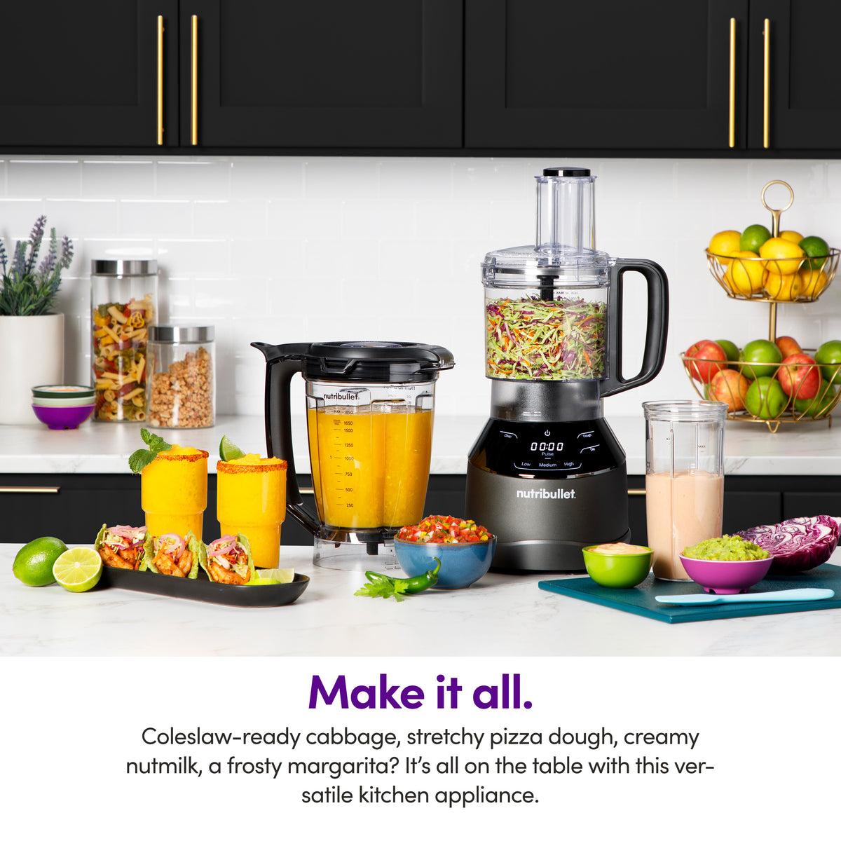 nutribullet® Triple Prep System – Blender, Food Processor & Personal Blender Combo